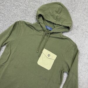 Polo Ralph Lauren Hoodie Mens Small Green Pony Sweatshirt Front‎ Pocket Preppy